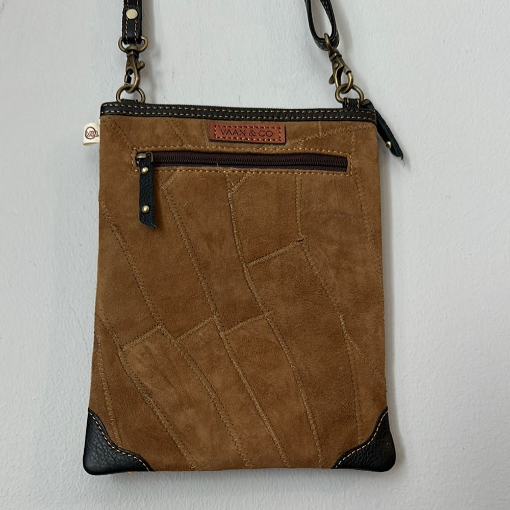Vaan & Co. crossbody leather purse bag adjustable strap Western Hippie Boho